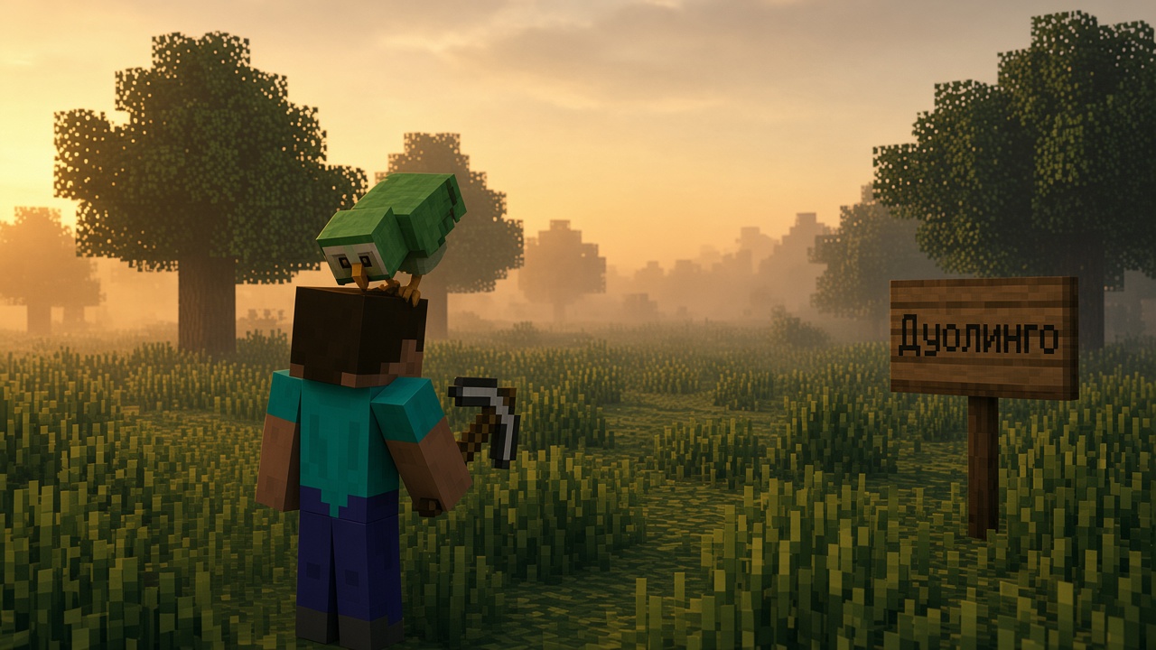 Дуолинго мод Minecraft