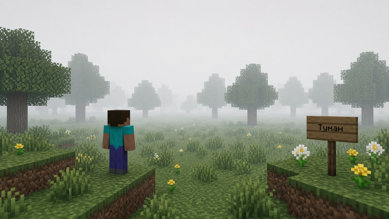 Туман шейдер Minecraft