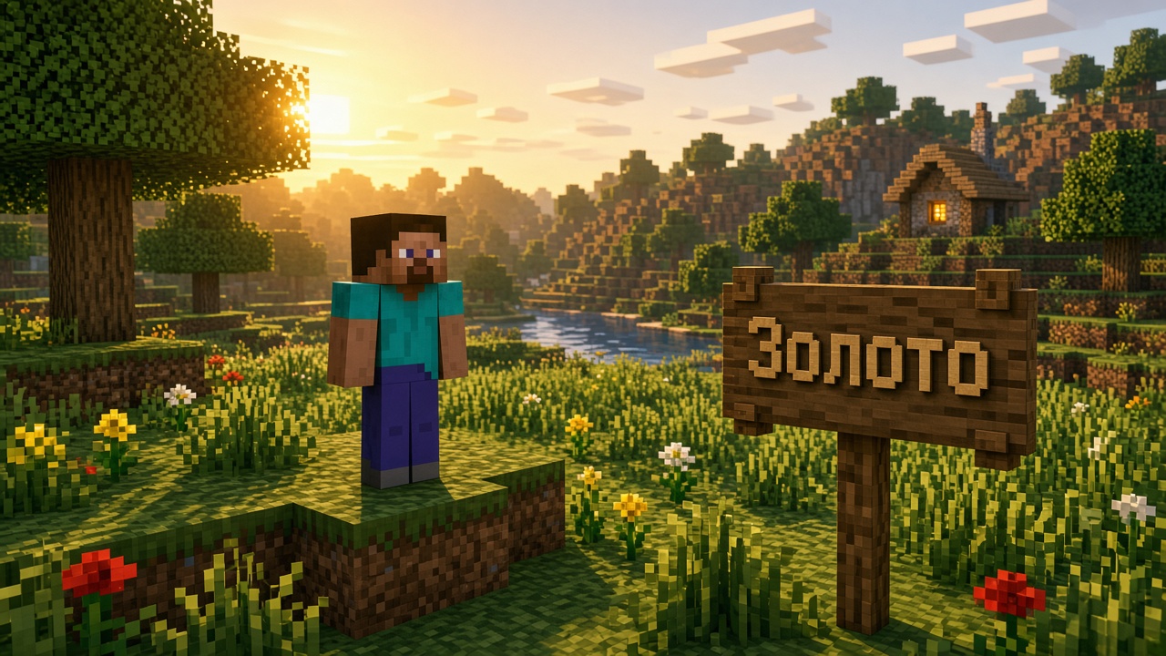 Золото шейдер Minecraft