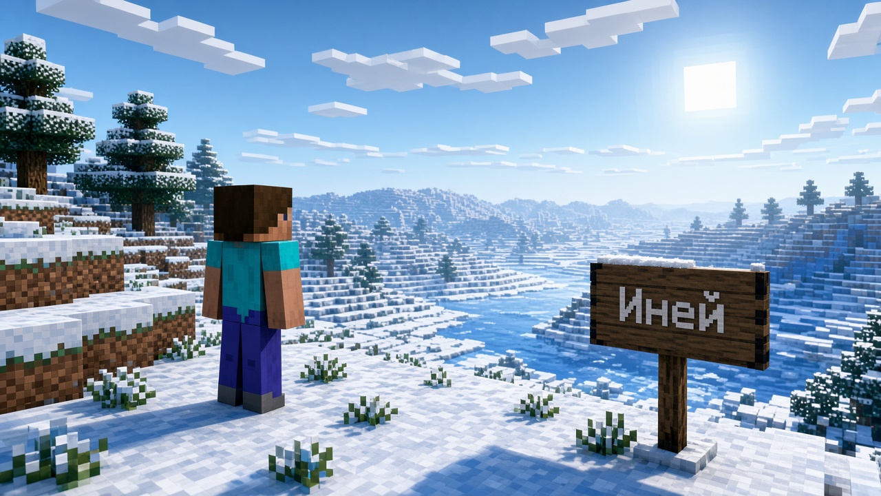 Иней шейдер Minecraft