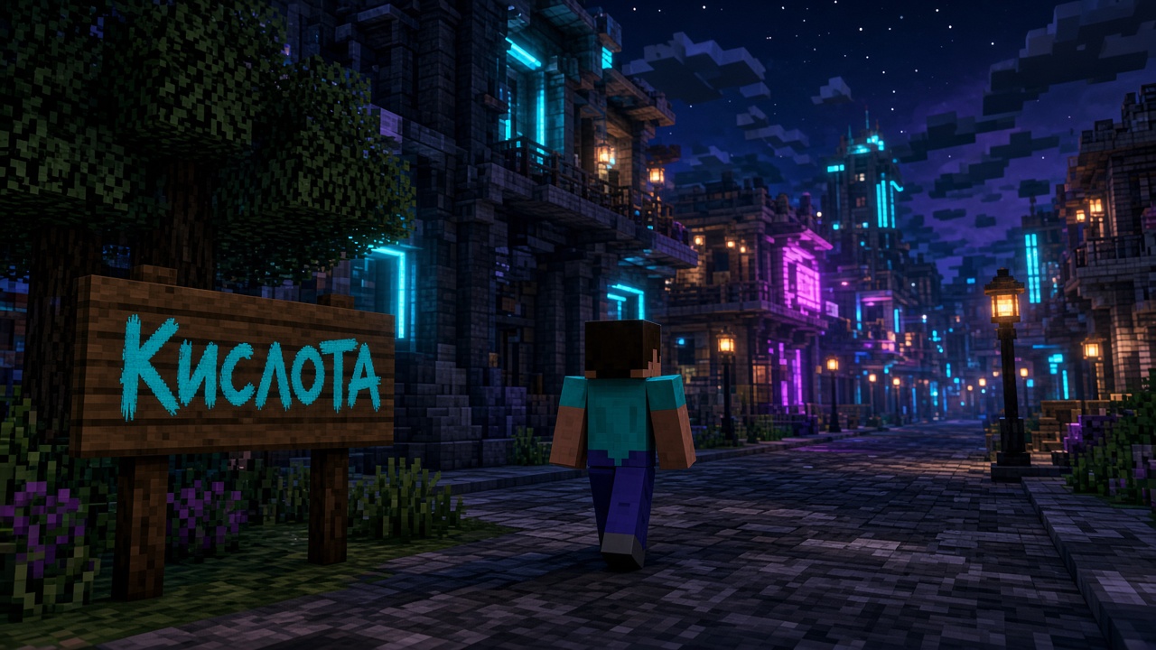 Кислота шейдер Minecraft