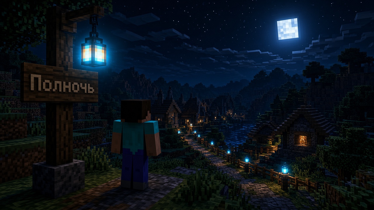 Полночь шейдер Minecraft