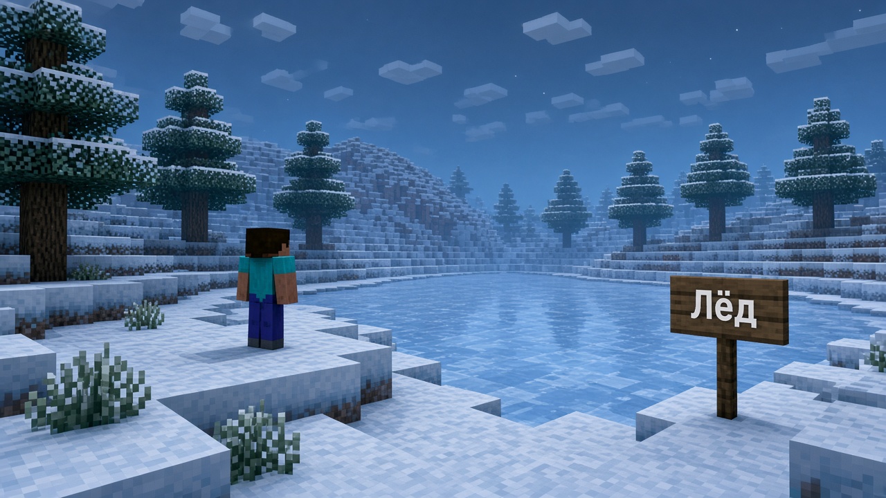 Лёд шейдер Minecraft