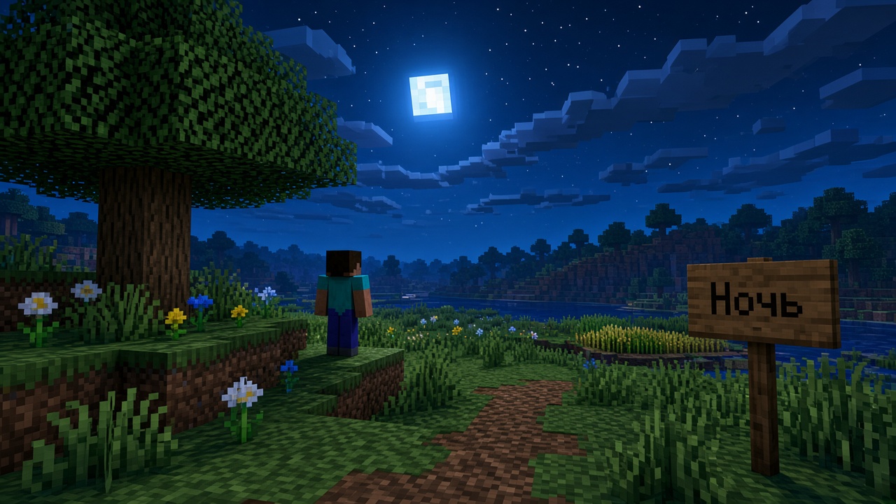 Ночь шейдер Minecraft