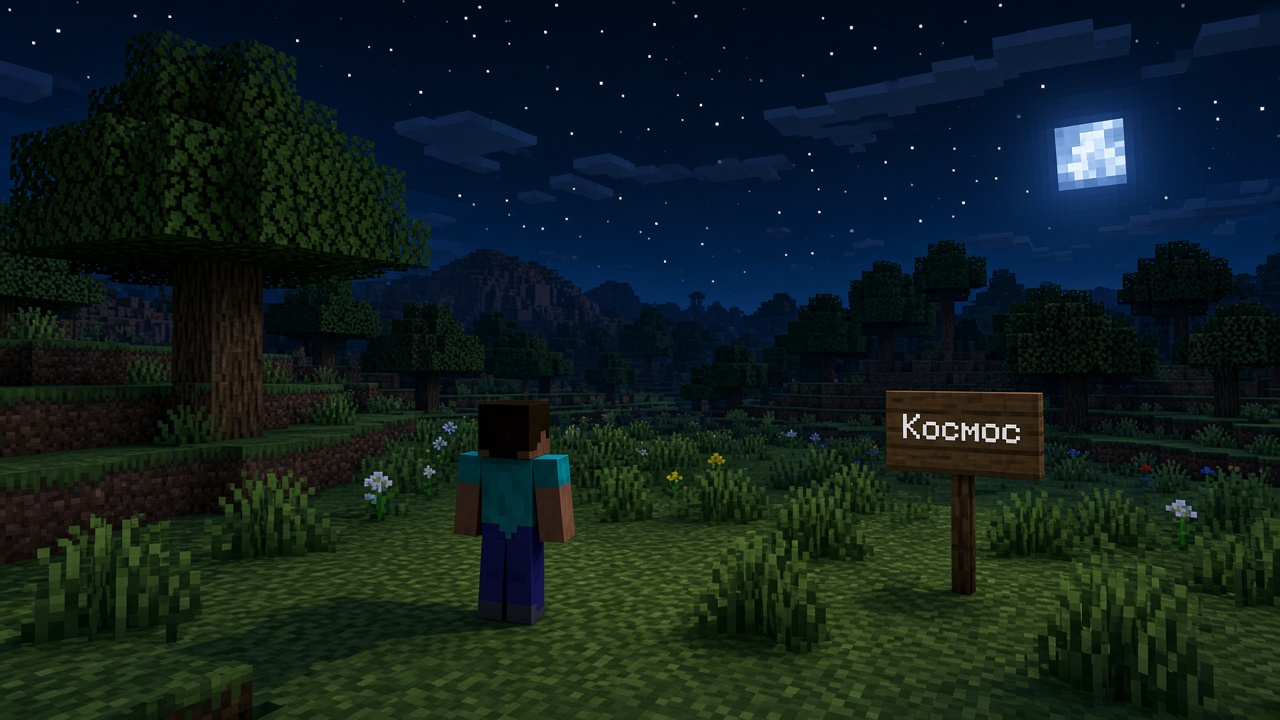 Космос шейдер Minecraft