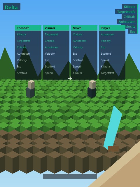 Delta — чит клиент Minecraft