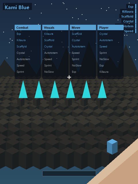 Kami Blue — чит клиент Minecraft