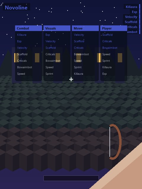 Novoline — чит клиент Minecraft